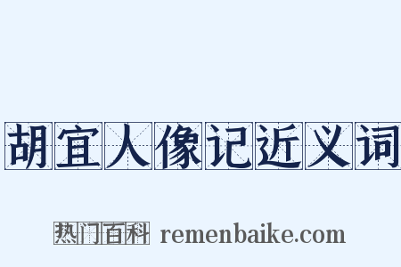 胡宜人像记近义词是什么意思的图片